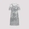 Ermanno Scervino Grey Lace Polyamide Mini Dress In Gray