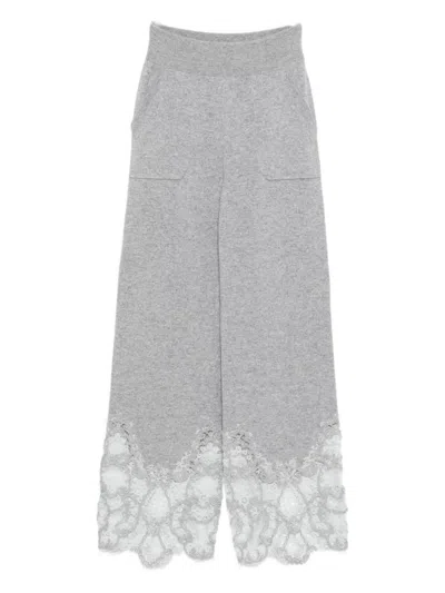 ERMANNO SCERVINO GREY LACE TROUSERS