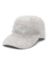 ERMANNO SCERVINO GREY MERINO WOOL BASEBALL HAT