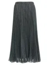 Ermanno Scervino Longuette Skirt With Pleated Design And Elastic Waistband In Gray