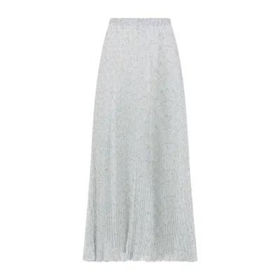 Ermanno Scervino Grey Pleated Skirt In Gray