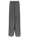 Ermanno Scervino Herringbone Drawstring Palazzo Pants In Gray