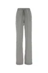 Ermanno Scervino Stretch Silk Palazzo Trousers With Side Stripe In Animal Print
