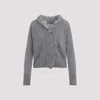 Ermanno Scervino Cashmere Cardigan Lace Detail In Gray