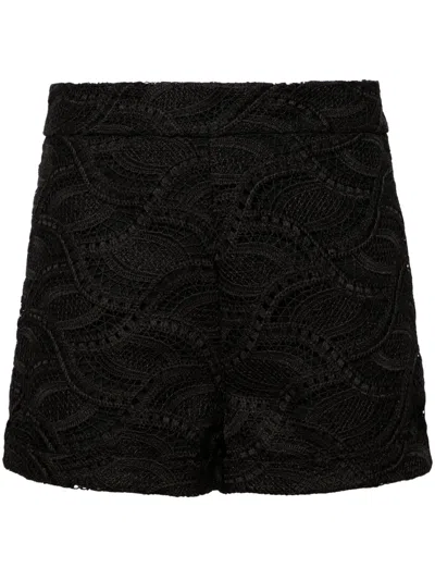 Ermanno Scervino Guipure-lace Mini Shorts In Black