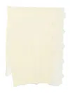 Ermanno Scervino Lace-trimmed Cashmere Scarf In Neutral