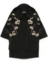 Ermanno Scervino Handmade Embroidered Coat In Black
