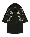 Ermanno Scervino Handmade Embroidered Coat In Black