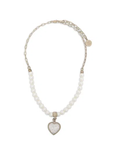 Ermanno Scervino Heart-pendant Necklace In Yellow