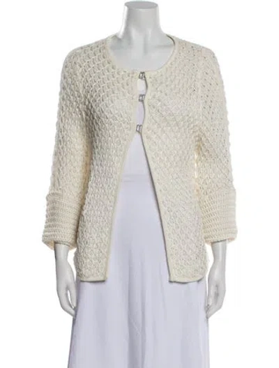 Pre-owned Ermanno Scervino Hemp Tweed Pattern Evening Jacket In Neutral