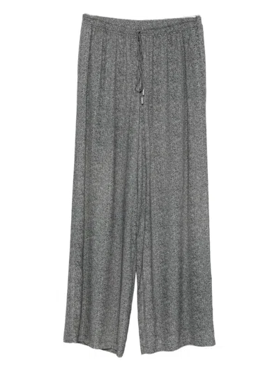 ERMANNO SCERVINO HERRINGBONE DRAWSTRING PALAZZO PANTS