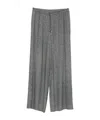 Ermanno Scervino Herringbone Drawstring Palazzo Pants In Gray