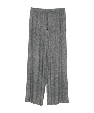 Ermanno Scervino Herringbone Drawstring Palazzo Pants In Gray