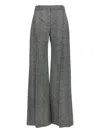 Ermanno Scervino Wide-leg High Waist Trousers With Herringbone Pattern