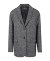 Ermanno Scervino Herringbone-pattern Blazer In Gray