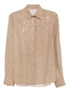 Ermanno Scervino Herringbone-pattern Long-sleeve Shirt In Neutral