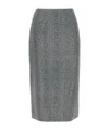 Ermanno Scervino Rhinestone-embellishment Pencil Skirt In Gray