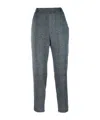 Ermanno Scervino Herringbone-patterned Trousers In Gray