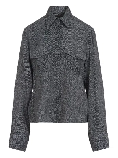 ERMANNO SCERVINO HERRINGBONE POCKET SHIRT