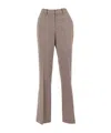 Ermanno Scervino Tailored Straight-leg Pants In Smooth Polyester In Brown