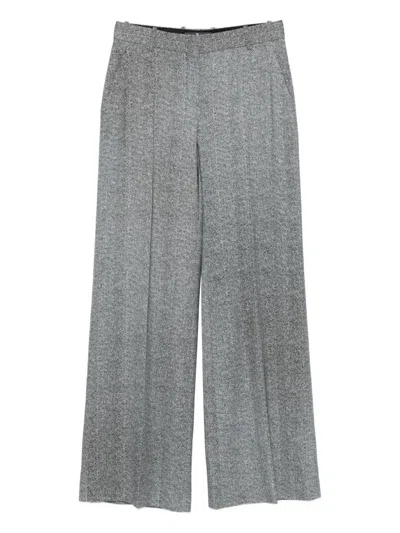 Ermanno Scervino Herringbone Trousers In Gray