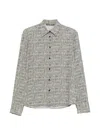 Ermanno Scervino Herringbone-pattern Shirt In Gray