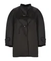 Ermanno Scervino Coat Stretch Polyester Folded Cuffs