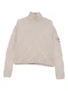 Ermanno Scervino High-neck Sweater In Gray