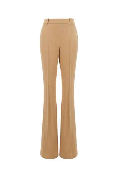 Ermanno Scervino High Waist Flared Trousers In Beige