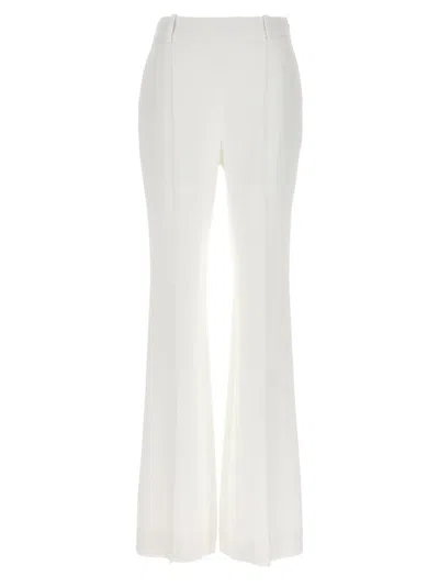 Ermanno Scervino High Waist Pressed Crease Trousers In White