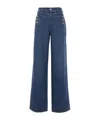 Ermanno Scervino High-waist Wide-leg Jeans In Blue