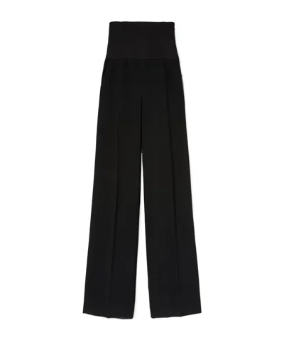 Ermanno Scervino High-waisted Casual Pants In Black
