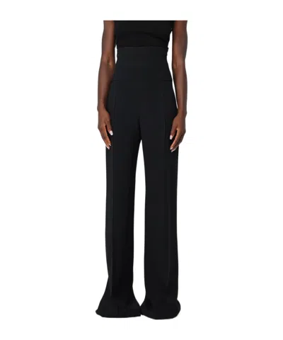 Ermanno Scervino High-waisted Casual Pants In Black