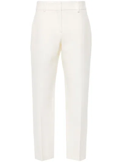 Ermanno Scervino High-waisted Tailored Pants With Straight-leg Silhouette In White