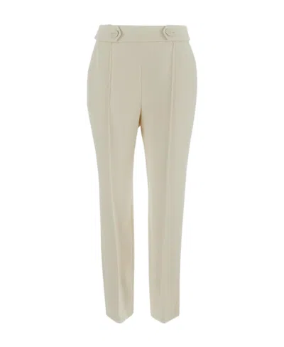 Ermanno Scervino High-waisted Tailored Trousers In Nude