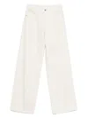 Ermanno Scervino High-waisted White Baggy Jeans In Neutral