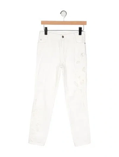 Pre-owned Ermanno Scervino High-rise Straight Leg Jeans W/ Tags In Neutral