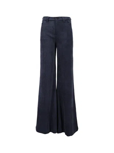 Ermanno Scervino High-waisted Textured Corduroy Wide-leg Pants In Multi