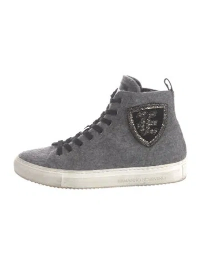 Pre-owned Ermanno Scervino Hiking Boots In Gray