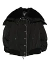 Ermanno Scervino Hooded Bomber Jacket In Black