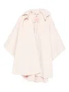 Ermanno Scervino Hooded Cape Coat In Pattern
