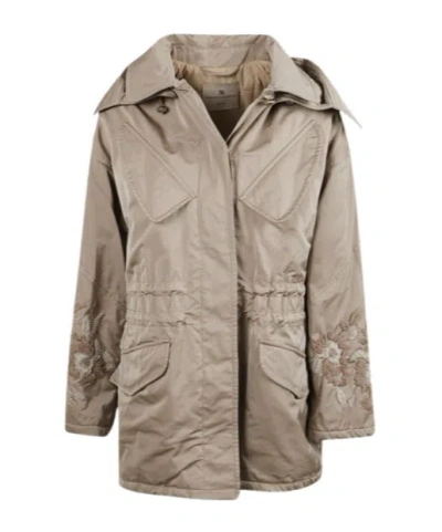 ERMANNO SCERVINO ERMANNO SCERVINO EMBROIDERED HOODED PARKA