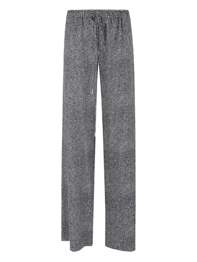 Ermanno Scervino Houndstooth Trousers In White
