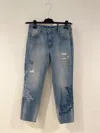 Ermanno Scervino Imitation Old Button Denim Trousers In Blue