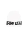 Ermanno Scervino Intarsia-knit Logo Beanie In White