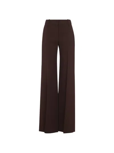 Ermanno Scervino Women Chestnut Tailored Flat Front Pants In Brown