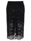 Ermanno Scervino Intricate Lace Effect Skirt With Tulle Lining In Black