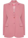 Ermanno Scervino Single-breasted Tailored Jacket With Notched Lapel In Pink