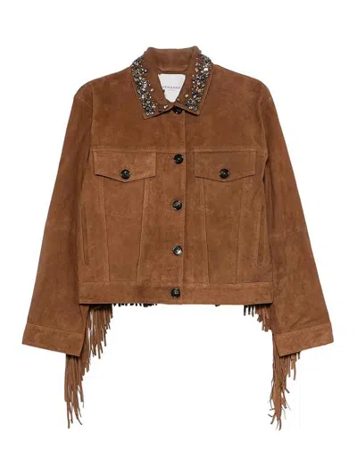 Ermanno Scervino Jacket In Brown
