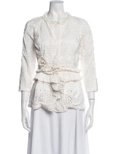 Pre-owned Ermanno Scervino Jacket In White